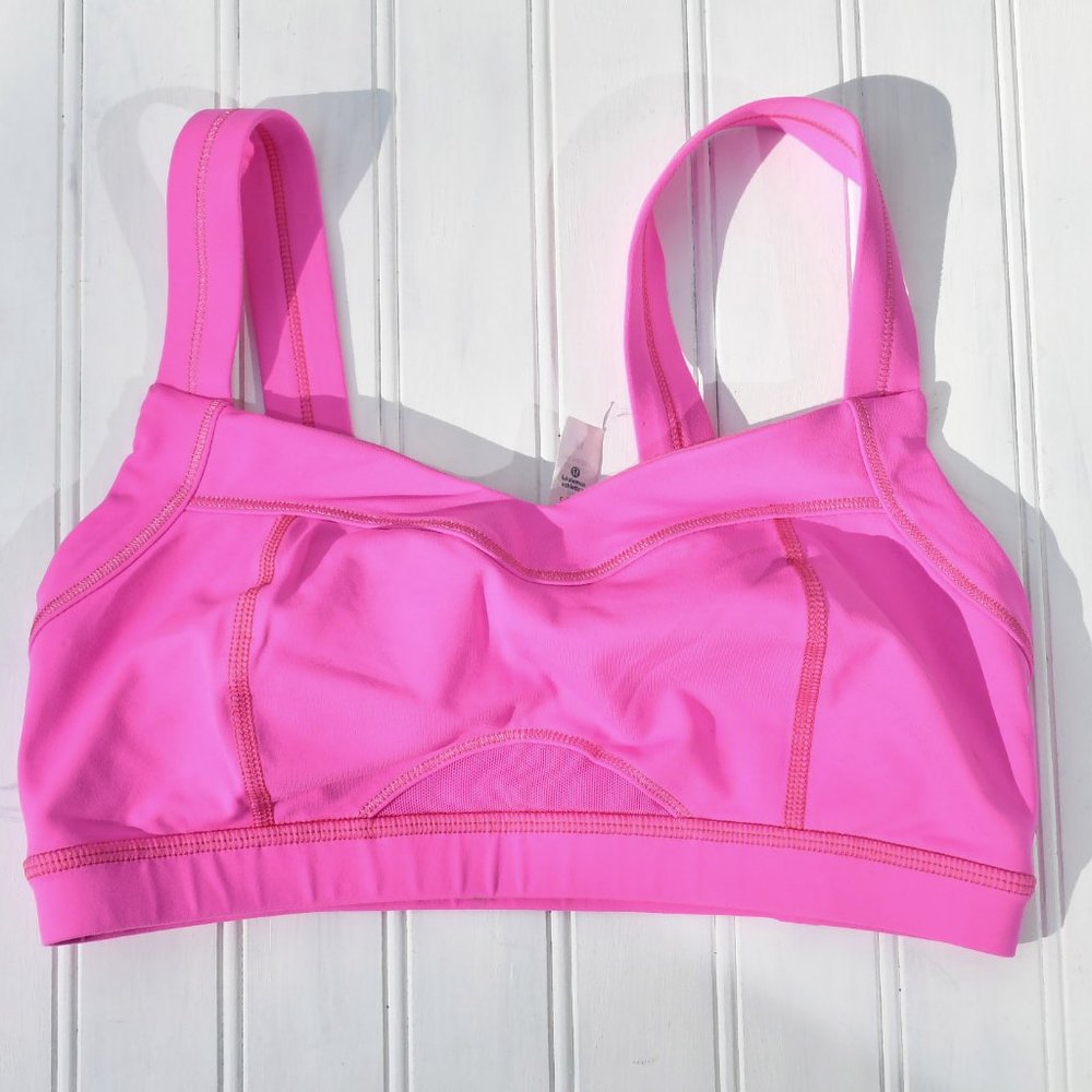 Lululemon Hot Pink Light Support Bra Mesh, S. 6